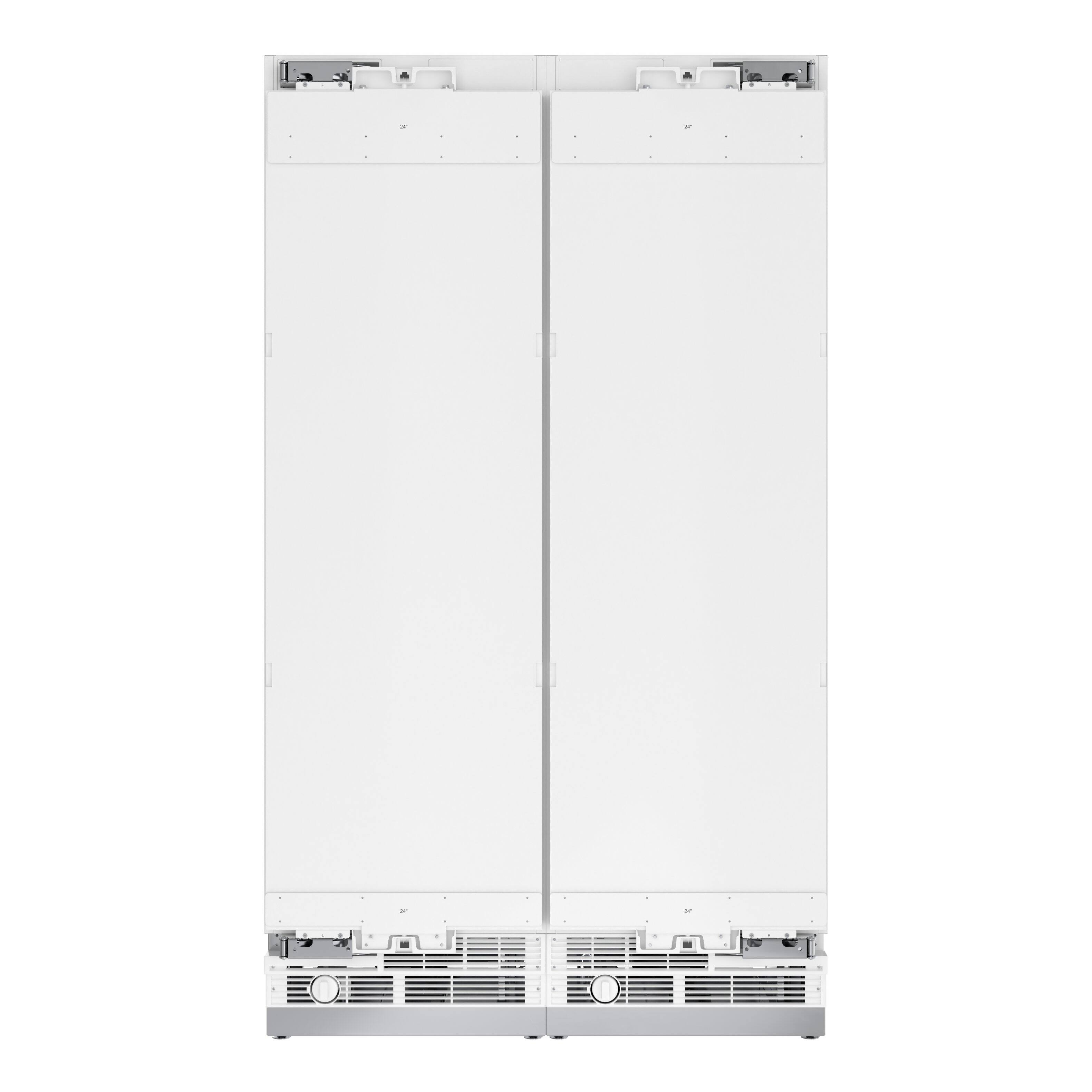 Back. Koolmore - Panel Ready Column Refrigerator and Freezer, 24" Refrigerator and 24" Freezer - White.