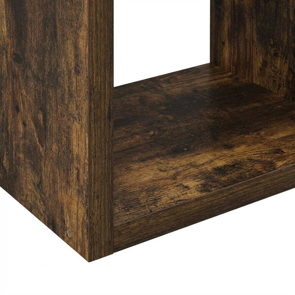 Alt View 2. FurniFact - Wooden bookcase with open shelving for versatile storage - Amber Pine.