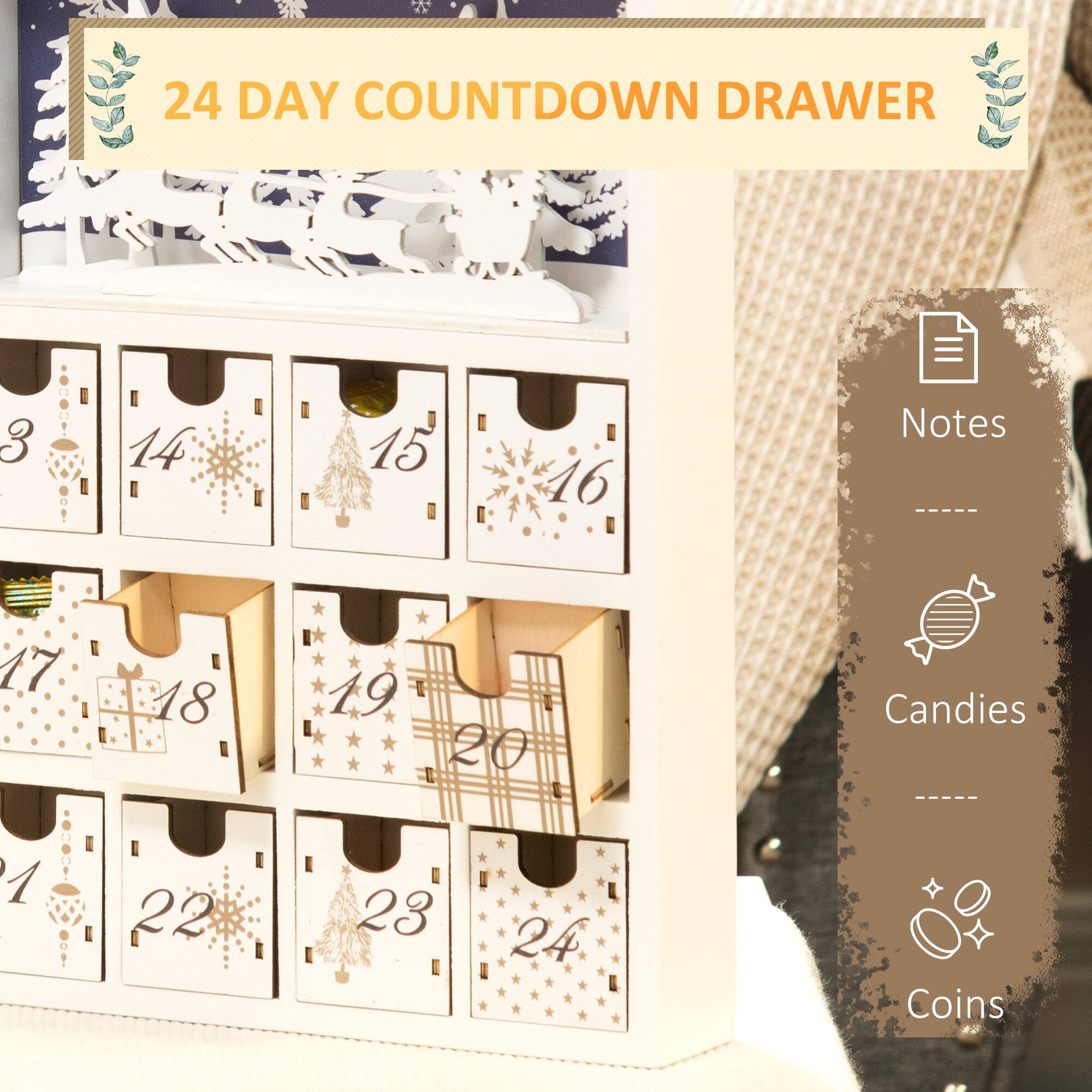 24 DAY COUNTDOWN DRAWER

3 14 15 16 17 18 19 20 21 22 23 24

Notes
Candies
Coins