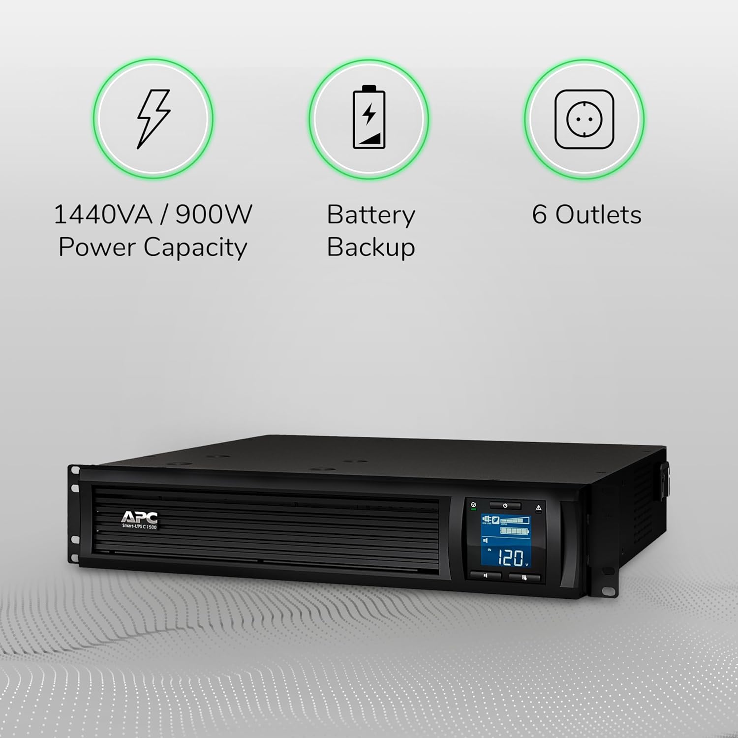 4 1440VA / 900W Power Capacity Battery Backup 6 Outlets APC nothing_to_tsr - 4 .ESS 120