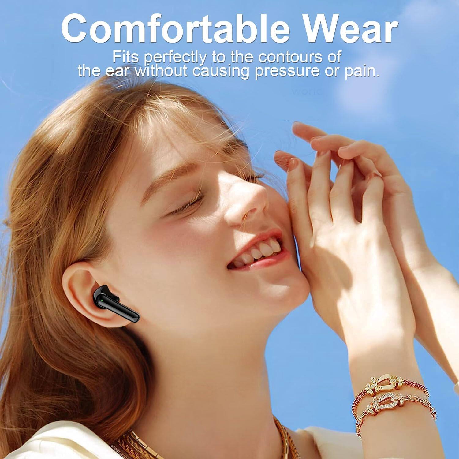 Comfortable Wear  
Fits perfectly to the contours of the ear without causing pressure or pain.