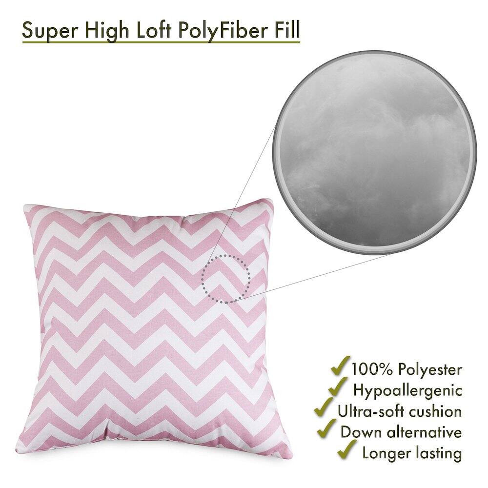 Super High Loft PolyFiber Fill

- 100% Polyester
- Hypoallergenic
- Ultra-soft cushion
- Down alternative
- Longer lasting