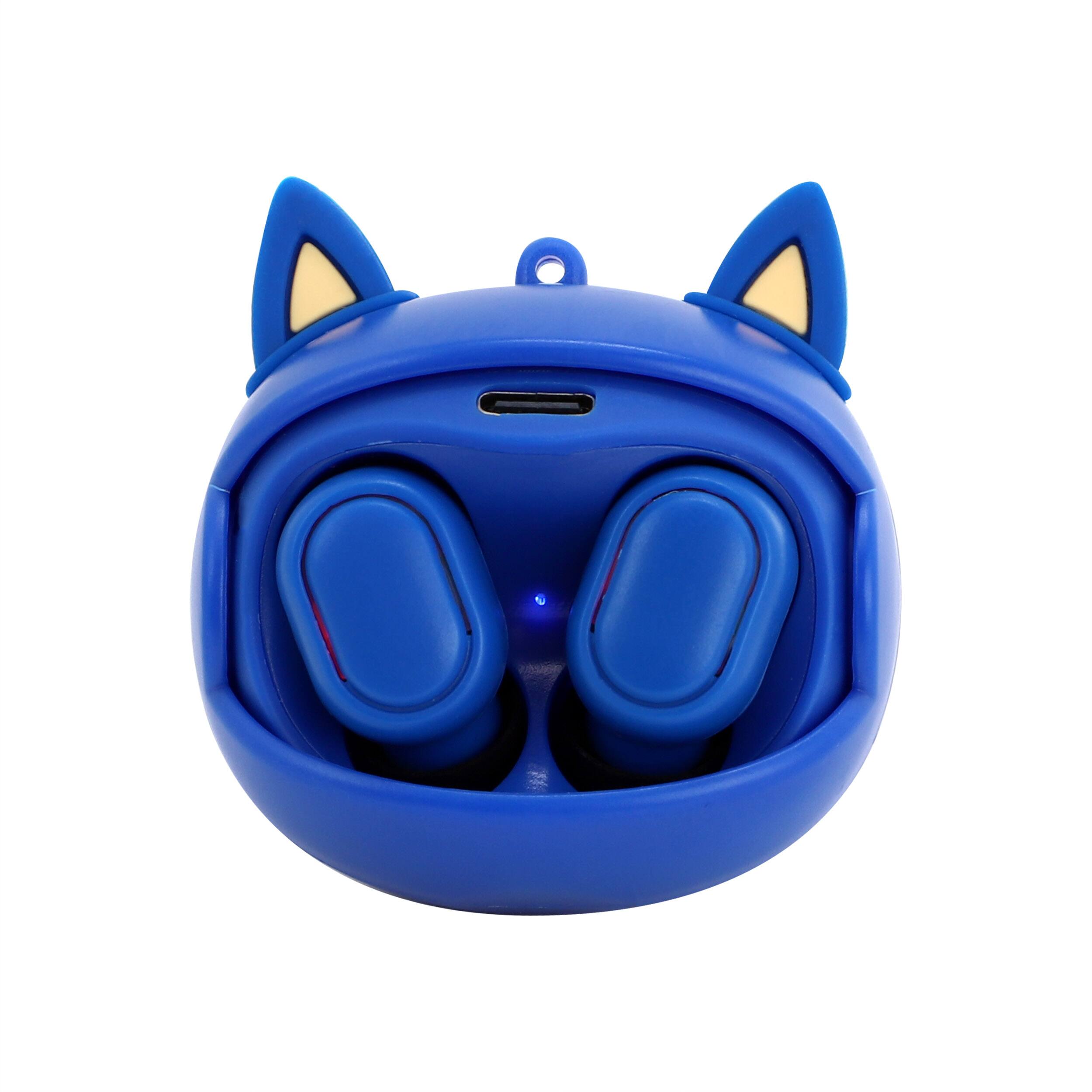 Back. Sakar - Sakar - Sonic the Hedgehog Sonic True Wireless Bluetooth Earbuds in Blue - Blue.