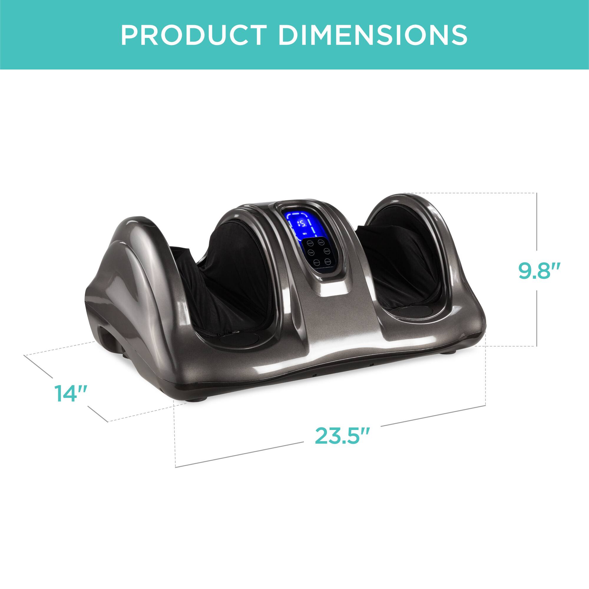 The product dimensions are 9.8", 14", and 23.5".
