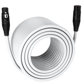 Lyxpro - 300 ft Balanced XLR Cable, Male to Female, 3 Pin Microphone Cable - White