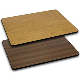 Emma + Oliver - 30"x48" Rectangular Table Top with Reversible Laminate Top - Natural/Walnut