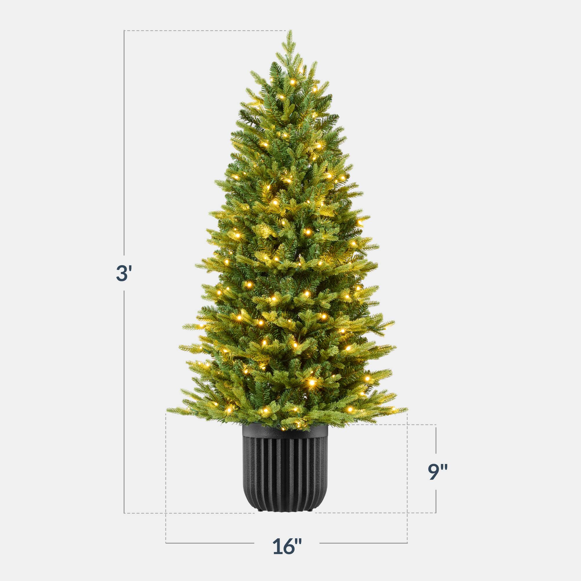 Alt View 1. Best Choice Products - Pre-Lit Potted Christmas Tree w/Twinkling White & Multi LEDs - Green.