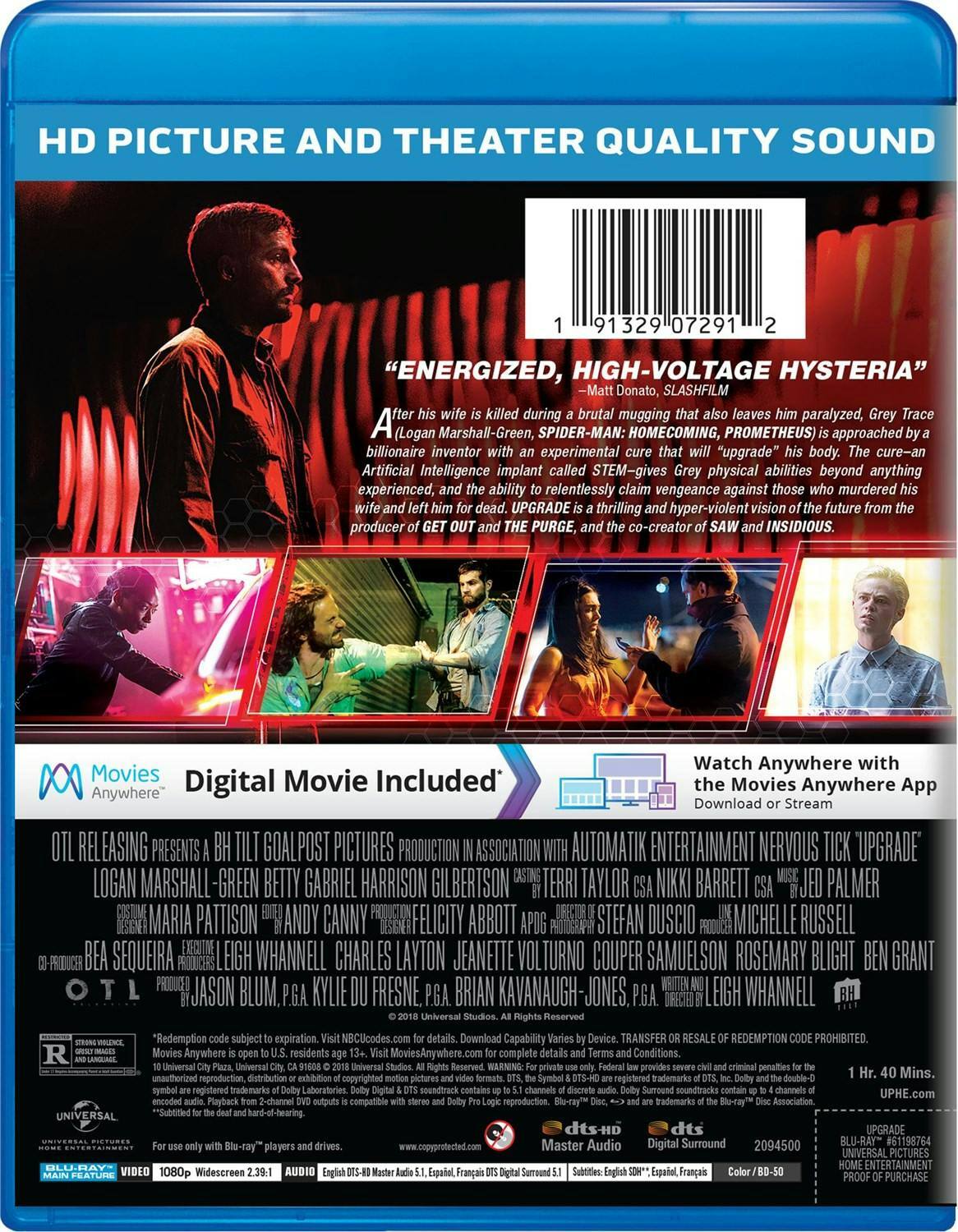 Back. Upgrade (Blu-ray + Digital HD) [Blu-ray].
