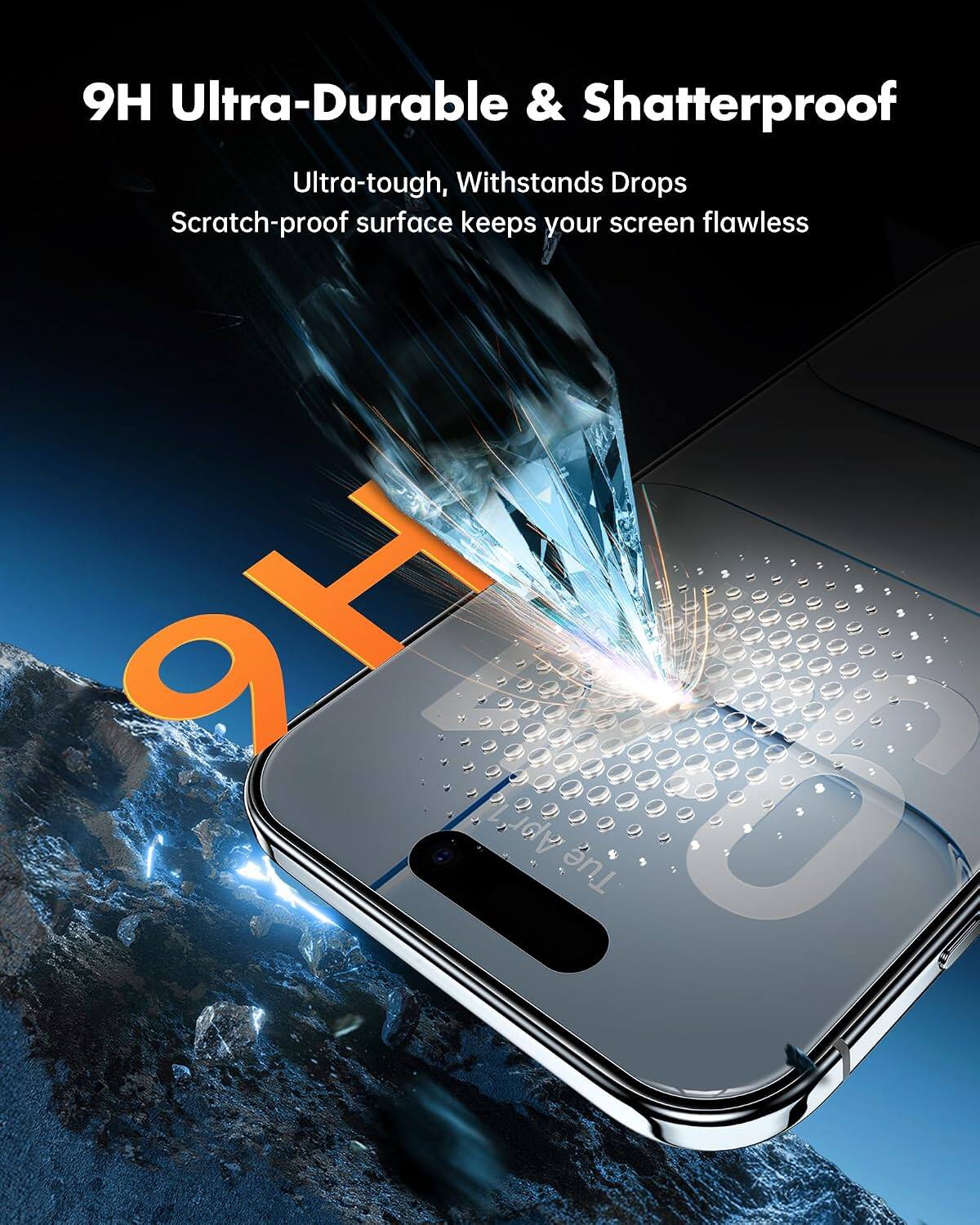9H Ultra-Durable & Shatterproof

Ultra-tough, Withstands Drops
Scratch-proof surface keeps your screen flawless
