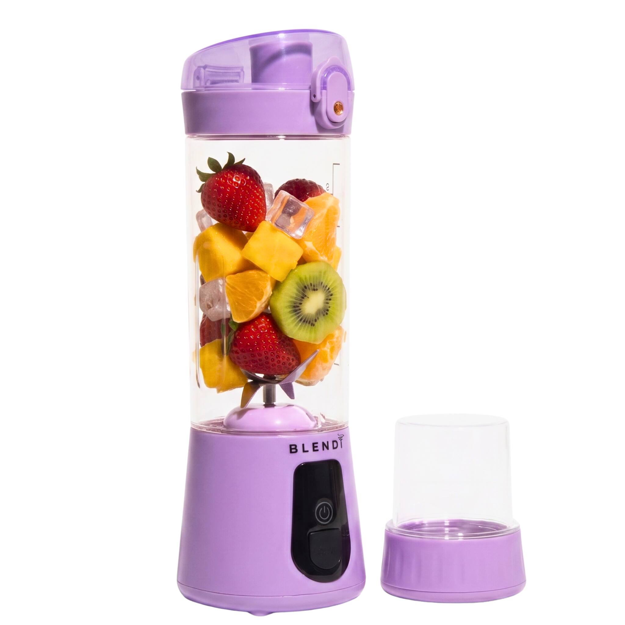 Angle. BLENDi - BLENDi Pro+ 120W 17‑oz Portable Personal Blender for Smoothies & Ice Crushing - Purple - Purple.