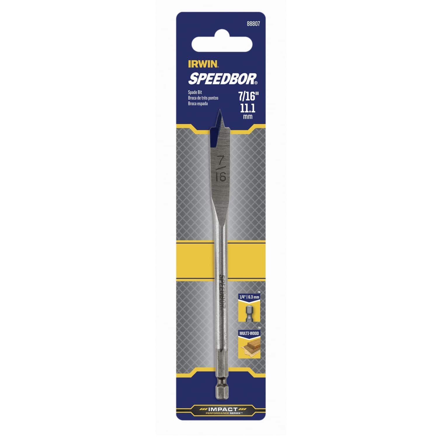 Irwin - Speedbor 7/16 in. X 6 in. L Carbon Steel Wood Boring Bit Hex Shank 1 pc price history on PriceWatchPro