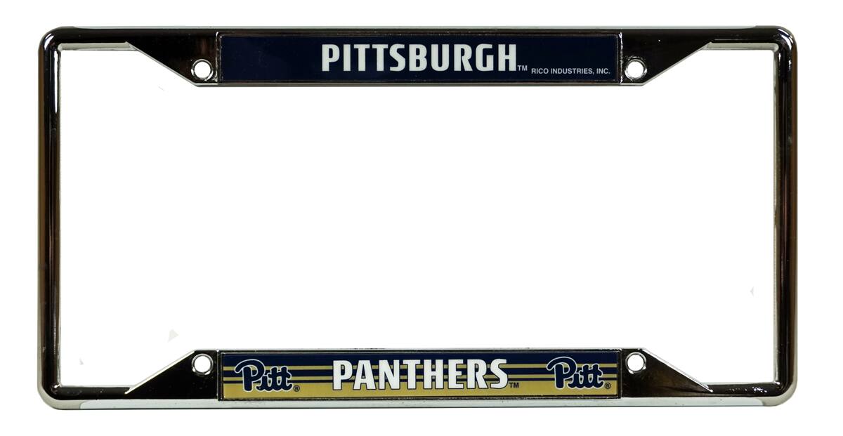 Pittsburgh Pitt Panthers Chrome 4-Corner View License Plate Frame