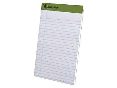 Front. Ampad - Earthwise by Notepads, 5" x 8", College Ruled, 40 Sheets/Pad, 6 Pads/Pack  - White.