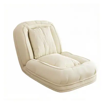 Front. GOODSILO - Upholstered Foldable Adjustable Sofa Bed with Pillows for Adults and Pets - Off White.