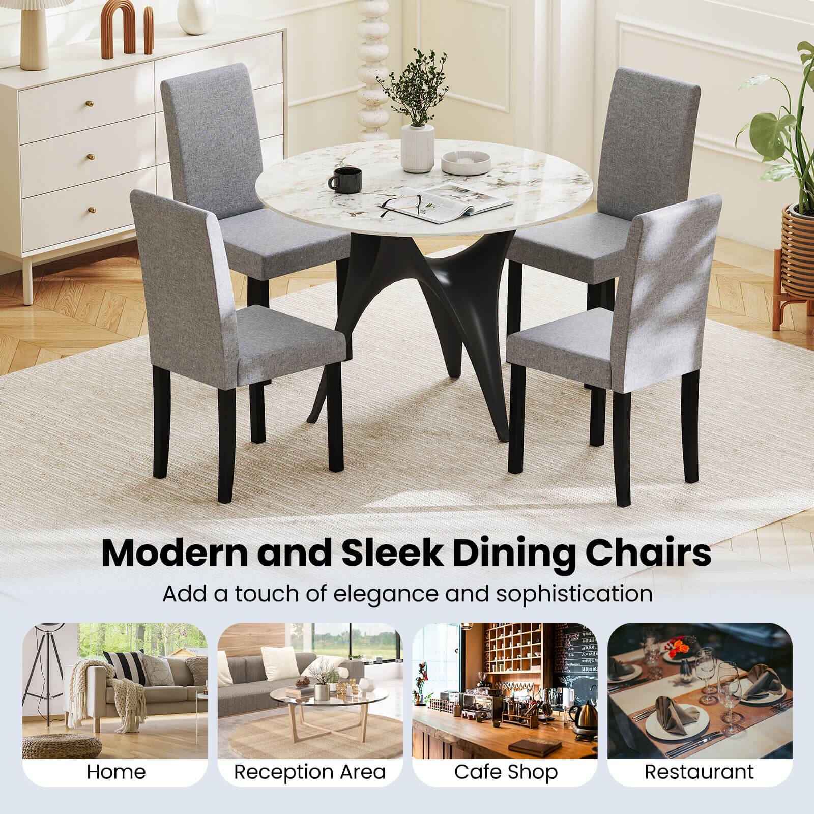 Modern and Sleek Dining Chairs  
Add a touch of elegance and sophistication  

Home  
Reception Area  
Cafe Shop  
Restaurant