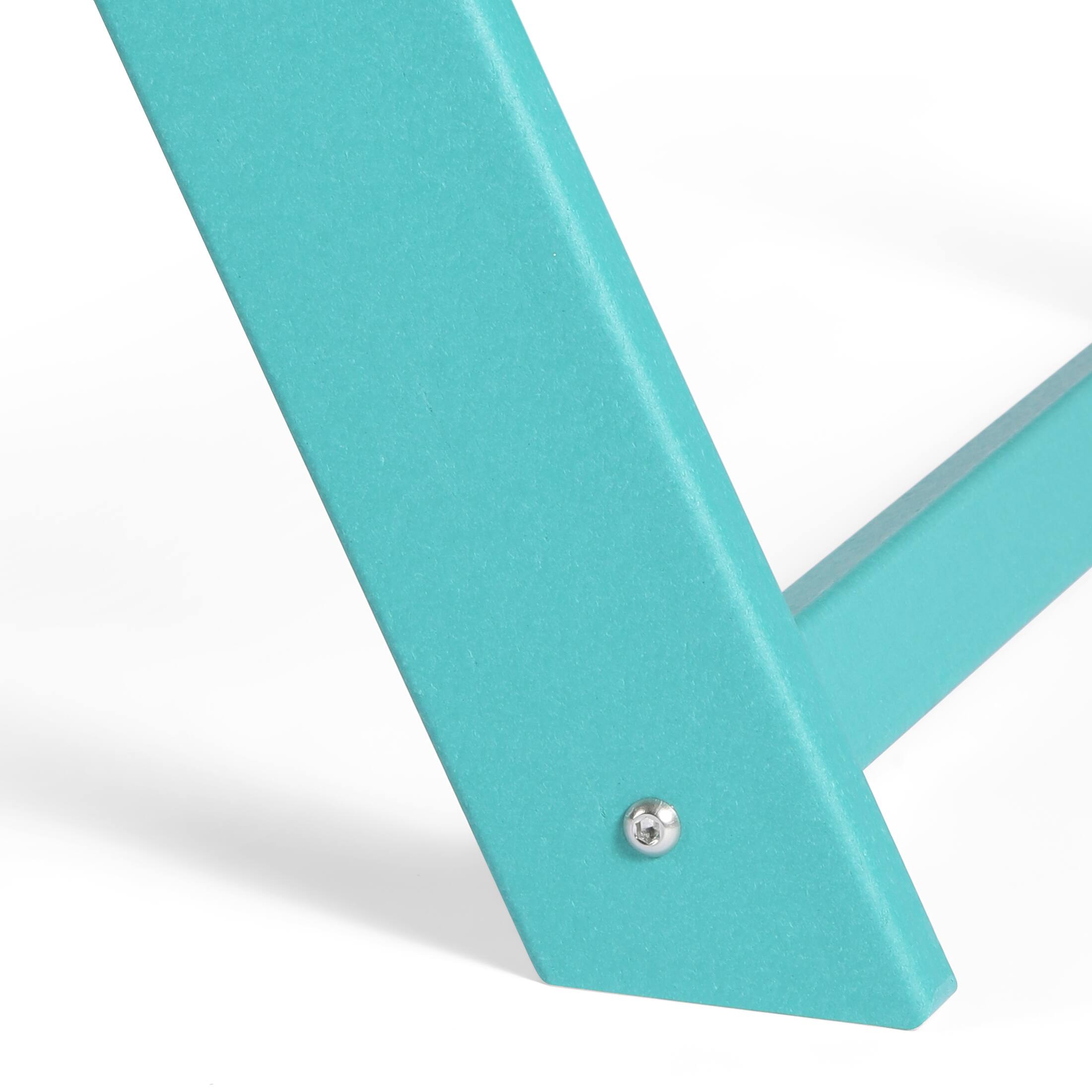 Alt View 5. WestinTrends - WestinTrends Malibu Outdoor Patio Kids HDPE Plastic Picnic Bench Table - Turquoise.