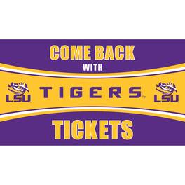 Evergreen Enterprises - LSU Tigers 28" x 16" Come Back With Tickets Door Mat - Multicolor