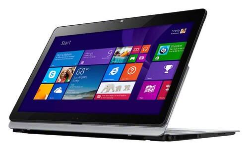 Front Standard. Sony - VAIO Flip 2-in-1 14" Touch-Screen Laptop - 8GB Memory - 750GB Hard Drive - Silver.