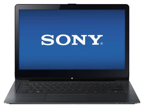 Front Standard. Sony - VAIO Fit 2-in-1 14" Touch-Screen Laptop - 8GB Memory - 750GB Hard Drive - Black.