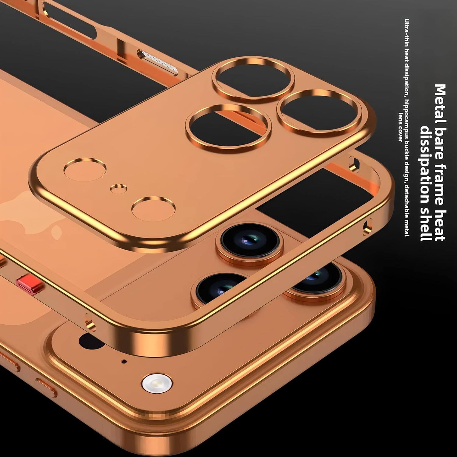 Ultra-thin heat dissipation, lens hippocampus cover buckle design, detachable metal dissipation frame shell heat