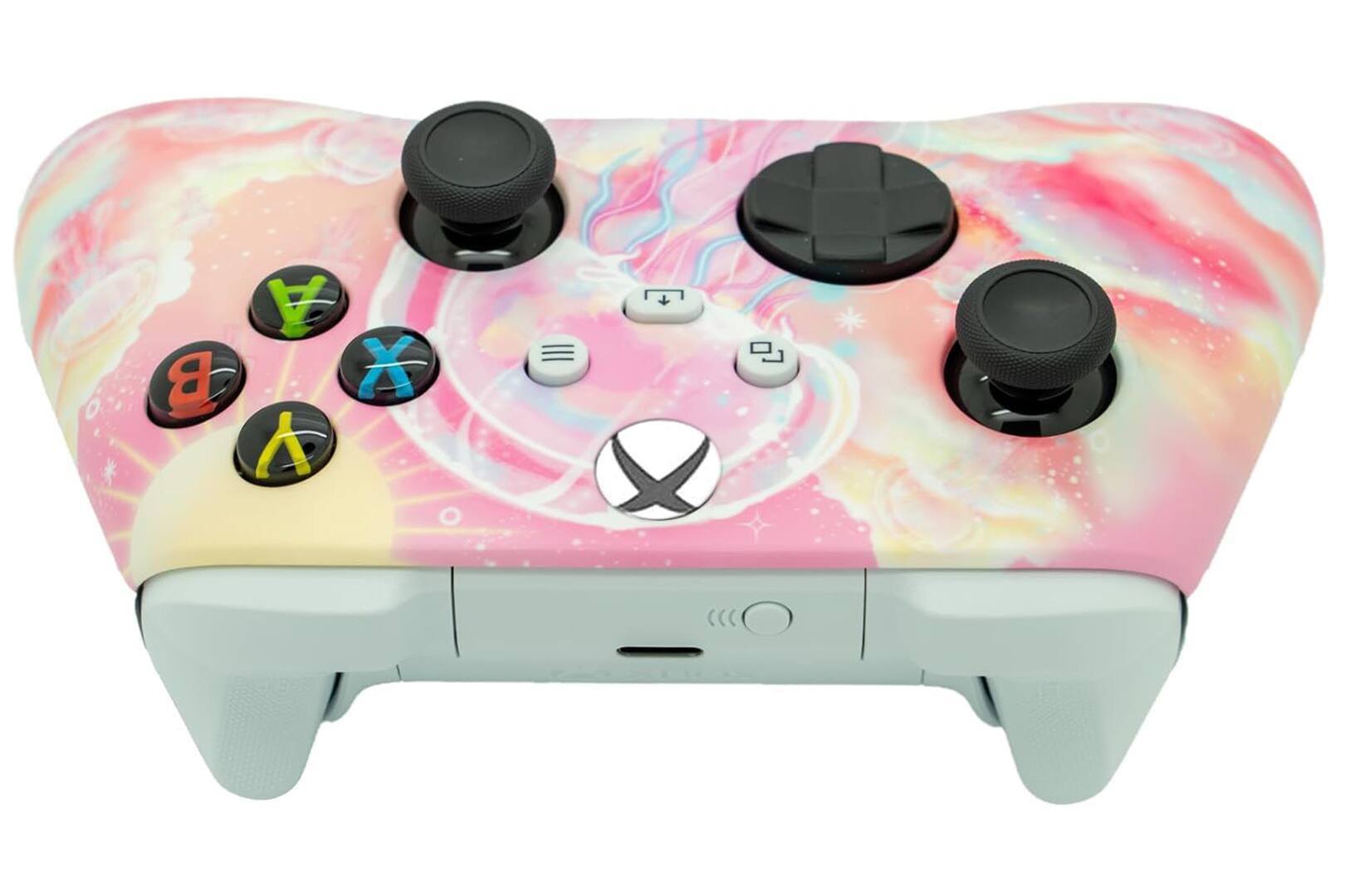 Back. ProControllers - Custom Wireless Controller for Xbox Series X|S, Xbox One, & PC - Pink Jellyfish.