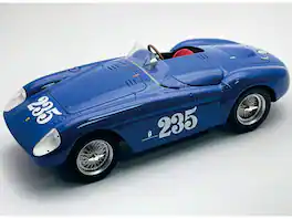 Ferrari 500 Mondial #235 "Santa Barbara Road Races" 1954 "Mythos Series" w/Display Case Ltd Ed 1/18 Car by Tecnomodel