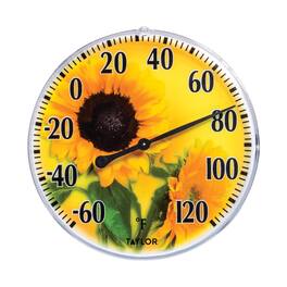 Taylor - Sunflower Dial Thermometer Plastic Yellow 5.25 in.