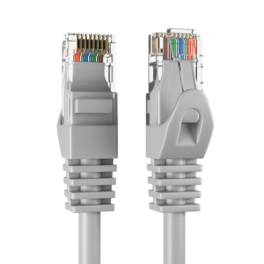 Cables Direct Online - 20 Pack Cat5e Ethernet Patch Cable 75 ft RJ45 350MHz 1Gbps LAN Network Cord for Modem Router Internet - Gray