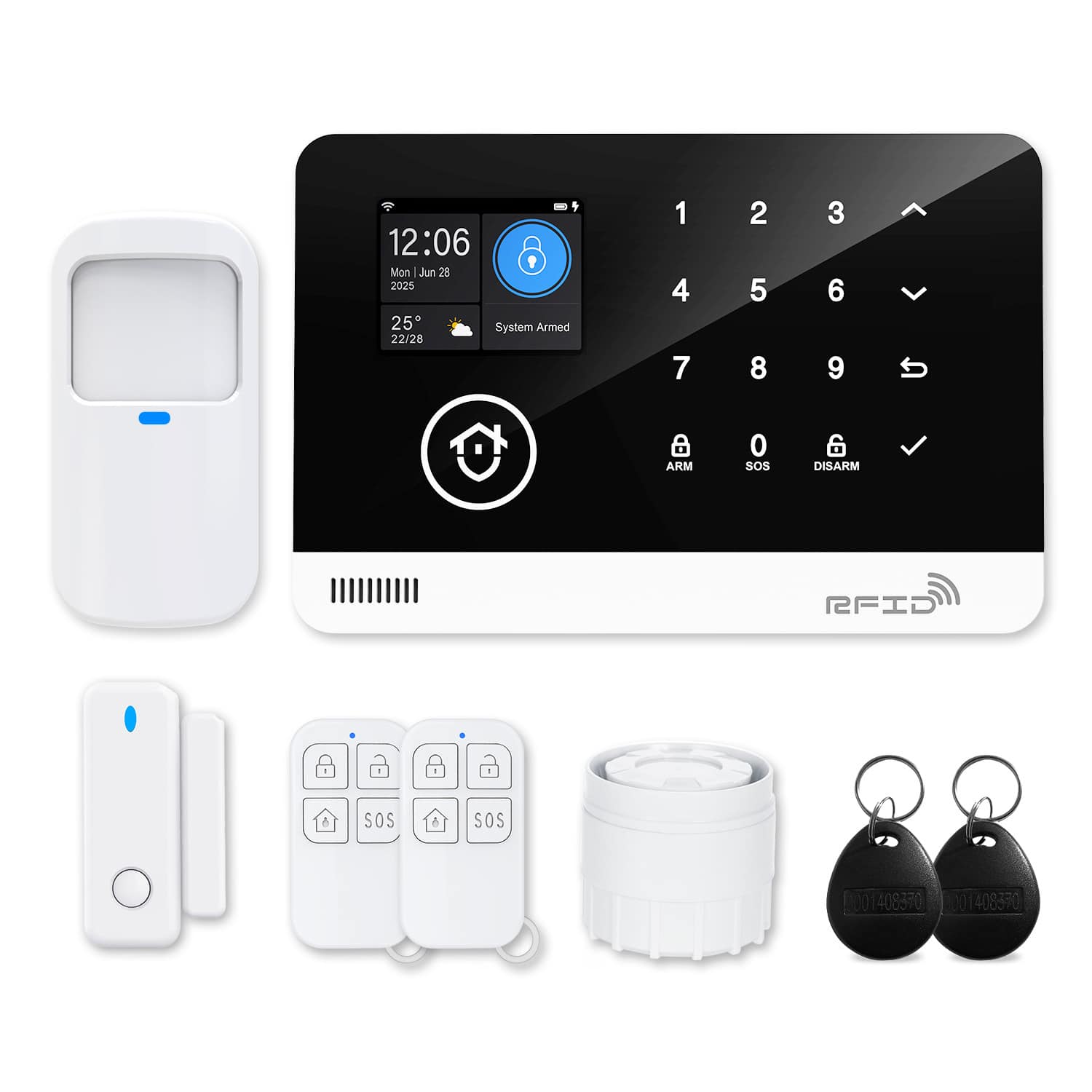 Cluzine - Tuya WiF and 4G Home Alarm System, Google Voice Control,Multi-Alert for Home Security