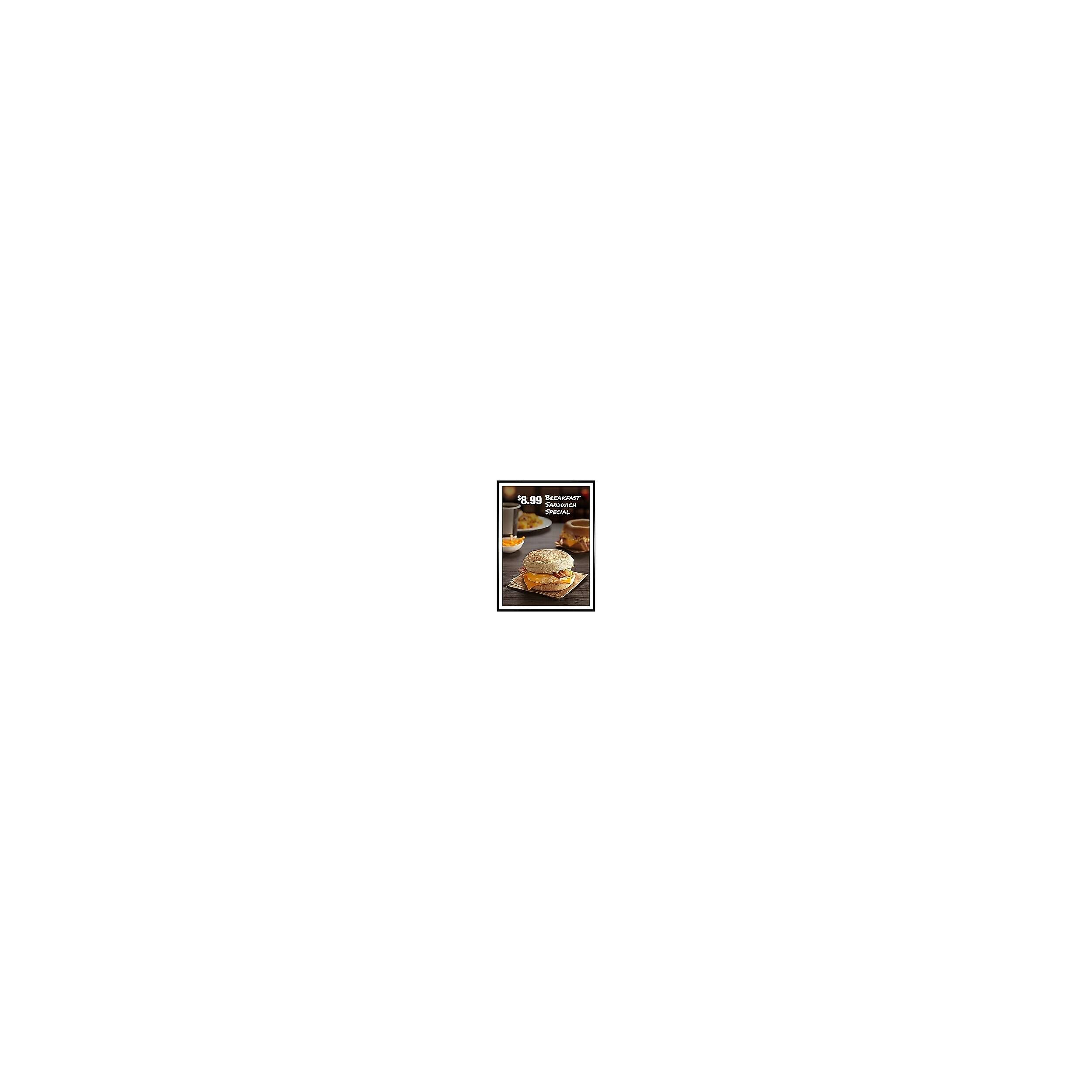 Staples - Poster Frame, 24" x 36", Plastic – Lightweight Display Frame for Retail Signs, Posters & Promotions - Black