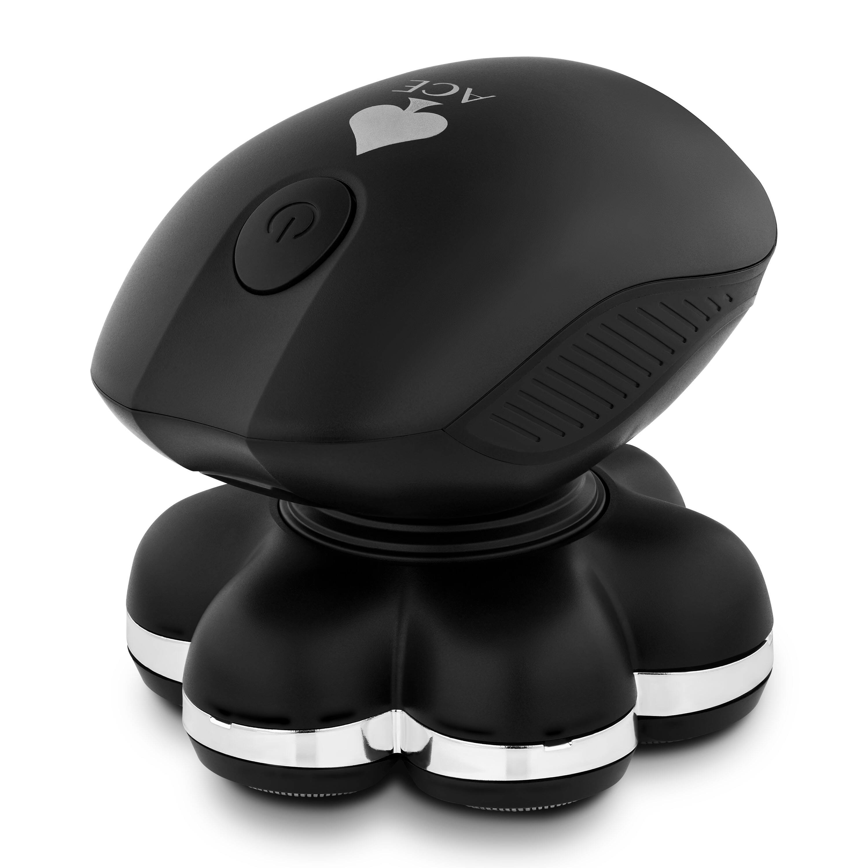 Back. StyleCraft - StyleCraft Ace 7X Rotary Bald Head Foil Shaver with Supercharged Motor - Black.