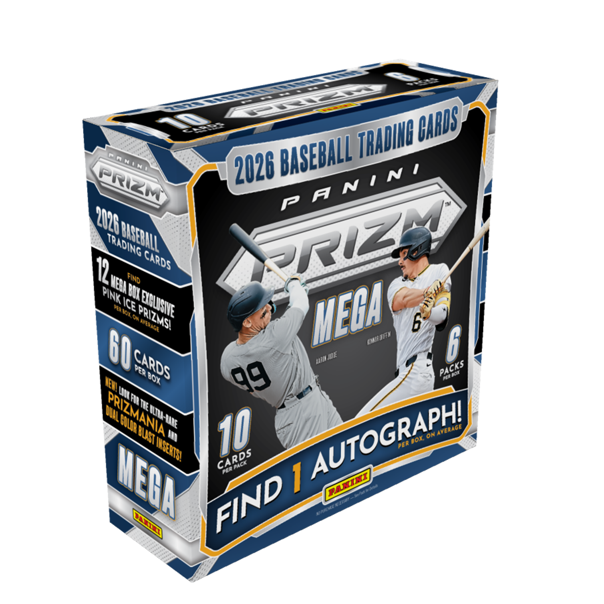 TRADING CARDS 6 PACKS 2026 BASEBALL PRIZM CHAKAMES 10 CARDS CARDS PANINI BASEBALL TRADING PRIZM 2026 PANINI 2026 BASEBALL RIZM TRADING CARDS 12 PACKS PER BOX PINK MERA ICE BOX FIND EXCLUSIVE THEM PER BOX MEGA ON PRIZMS! AVERAGE 6 CHITE 6 60 CARDS PER BOX 99 AARIN JONE PACKS PER BOX LOOK FOR PRIZMANIA DUAL THE COLOR BLAST ULTRA-RAKE AND 10 ON AVERAGE MEGA INSERTS! FIND CARDS PER PACK AUTOGRAPH! 1 PANINI PER BOX
