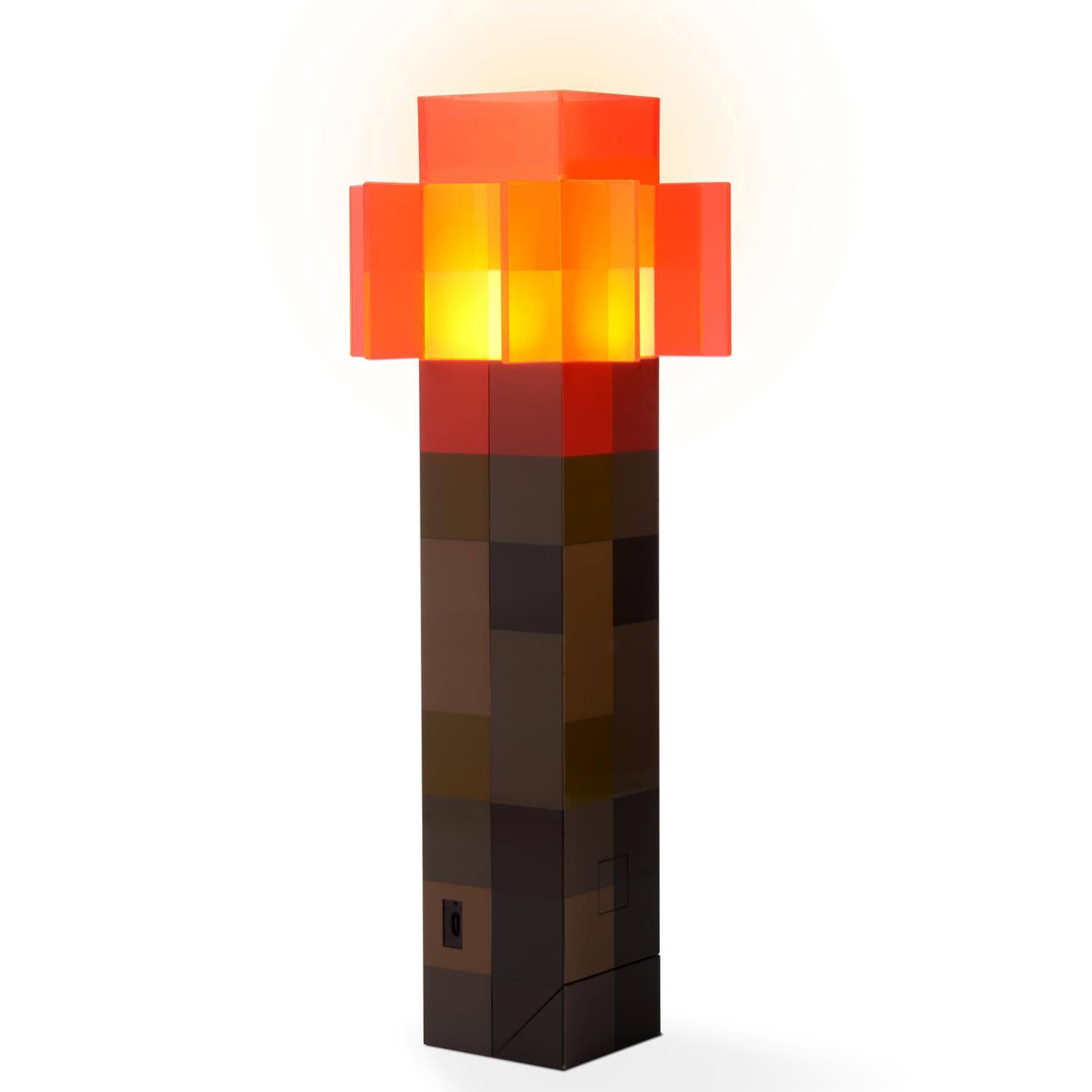 Ukonic - Minecraft Redstone Torch Lamp LED Mood Light Replica | 12.6 Inches - Orange