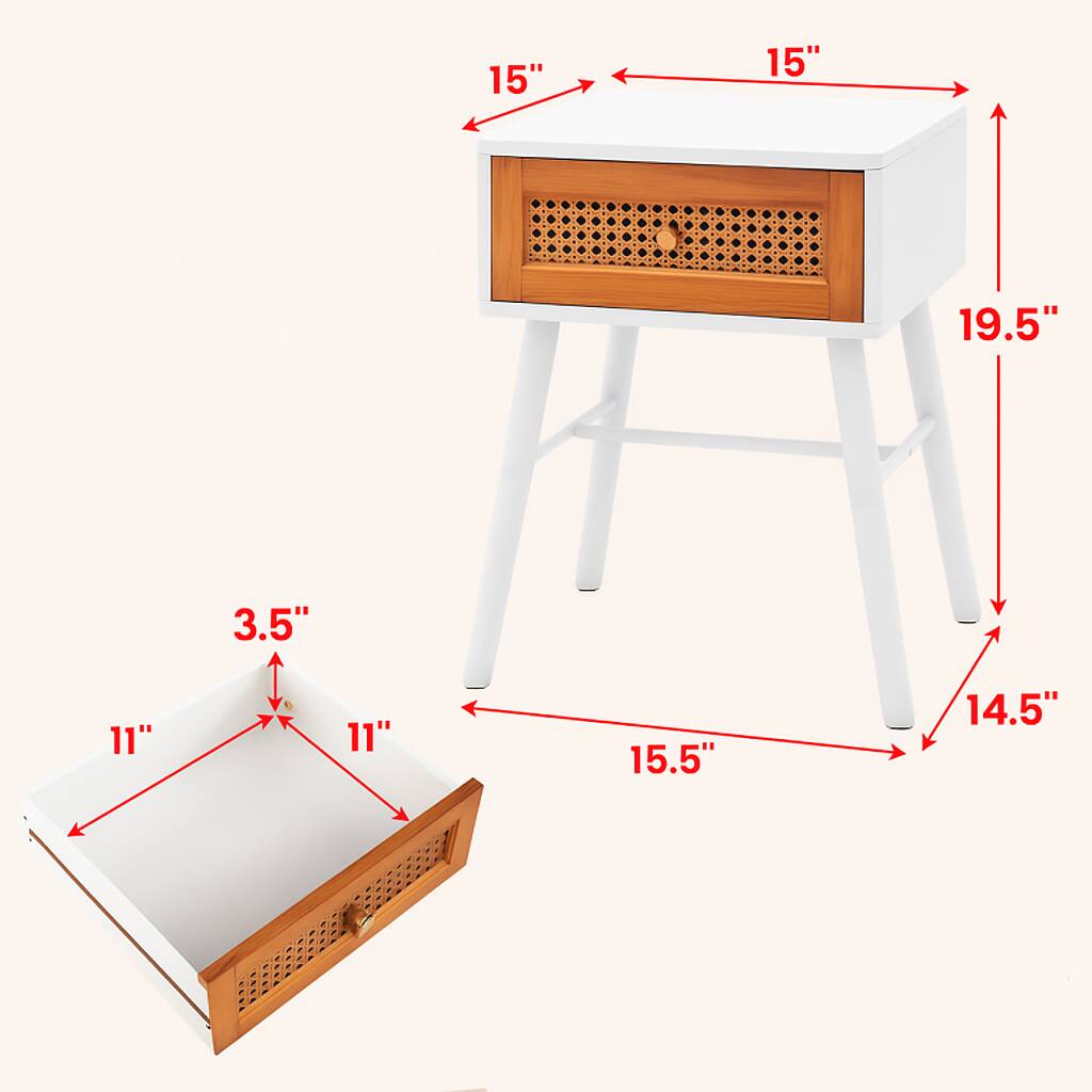 15" x 15" x 19.5"  
11" x 11" x 3.5"  
15.5" x 14.5"
