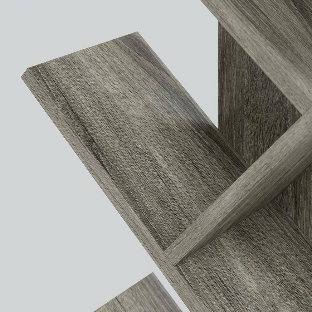 Alt View 1. FurniFact - Engineered Wood 9-Tier Bookcase with French Oak Finish for Living Room Storage - French Oak.
