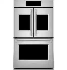 Monogram - Statement 30" Smart Built-In Double Electric Convection Wall Oven with Air Fry and Digital Recipe Box - Stainless Steel