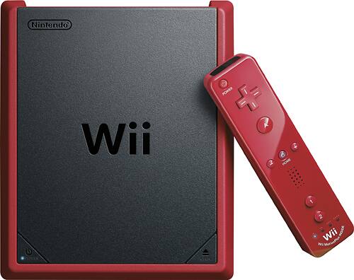 Nintendo Wii Mini with Mario Kart Wii Black/Red  - Best Buy