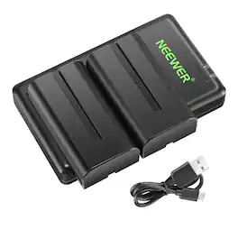 Neewer - NP-F550 Battery & Charger Set, 2-Pack, for Sony NP-F Series & LED Light/Monitor/Slider