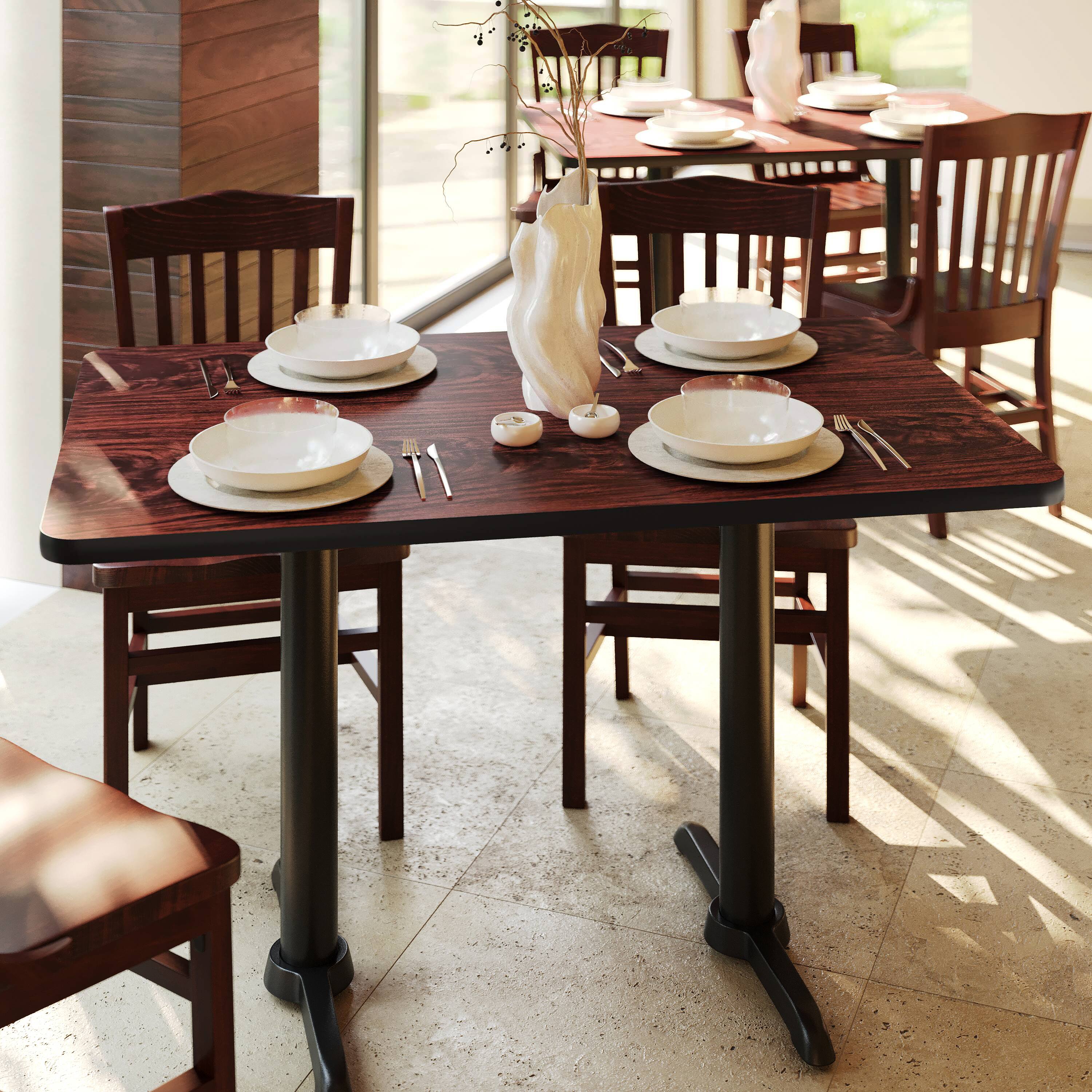 Alt View 1. Emma + Oliver - 30"x48" Rectangular Table Top with Reversible Laminate Top - Black/Mahogany.