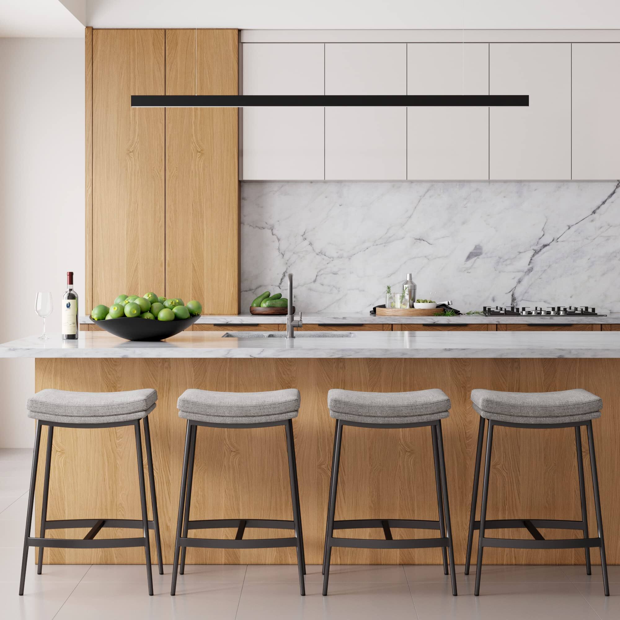 Feather Gray/Matte Black Set of 4