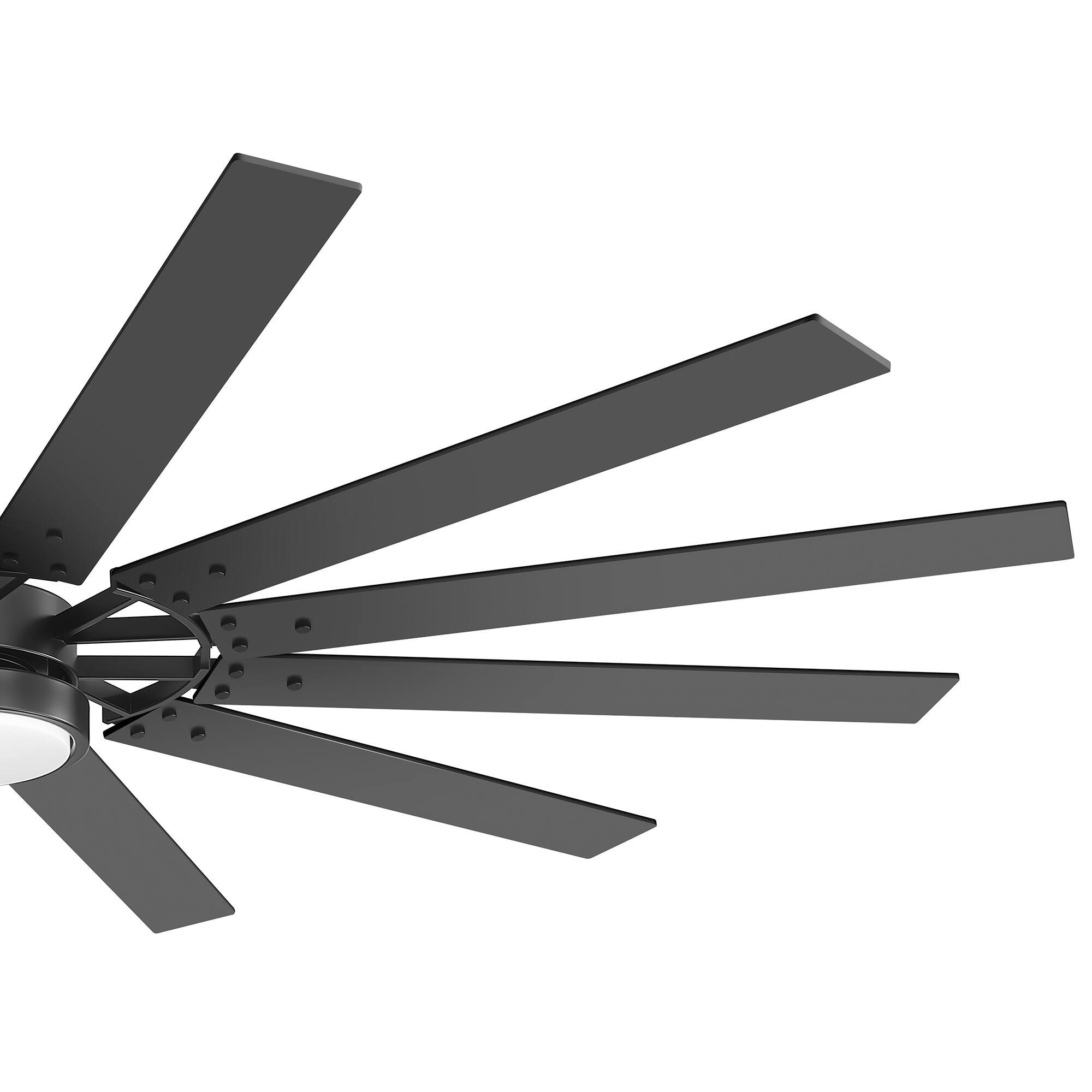 Alt View 7. Breezary - 72-Inch Ceiling Fan with LED Light, 12 Reversible Wood Blades, DC Motor, 6 Speeds, Timer, Remote and Memory Function - Black and Walnut.