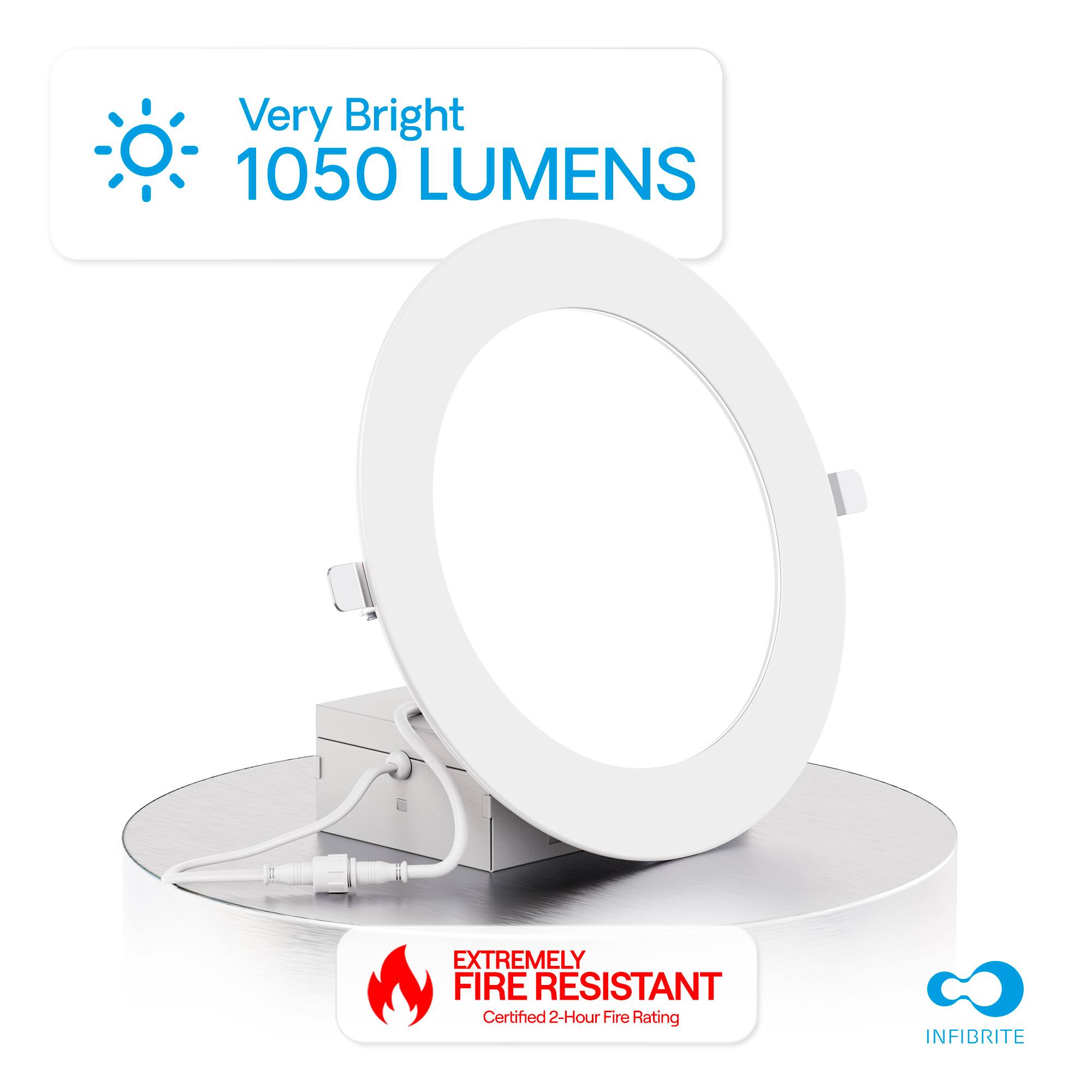 Very Bright 1050 LUMENS  
EXTREMELY FIRE RESISTANT  
Certified 2-Hour Fire Rating  
INFIBRITE