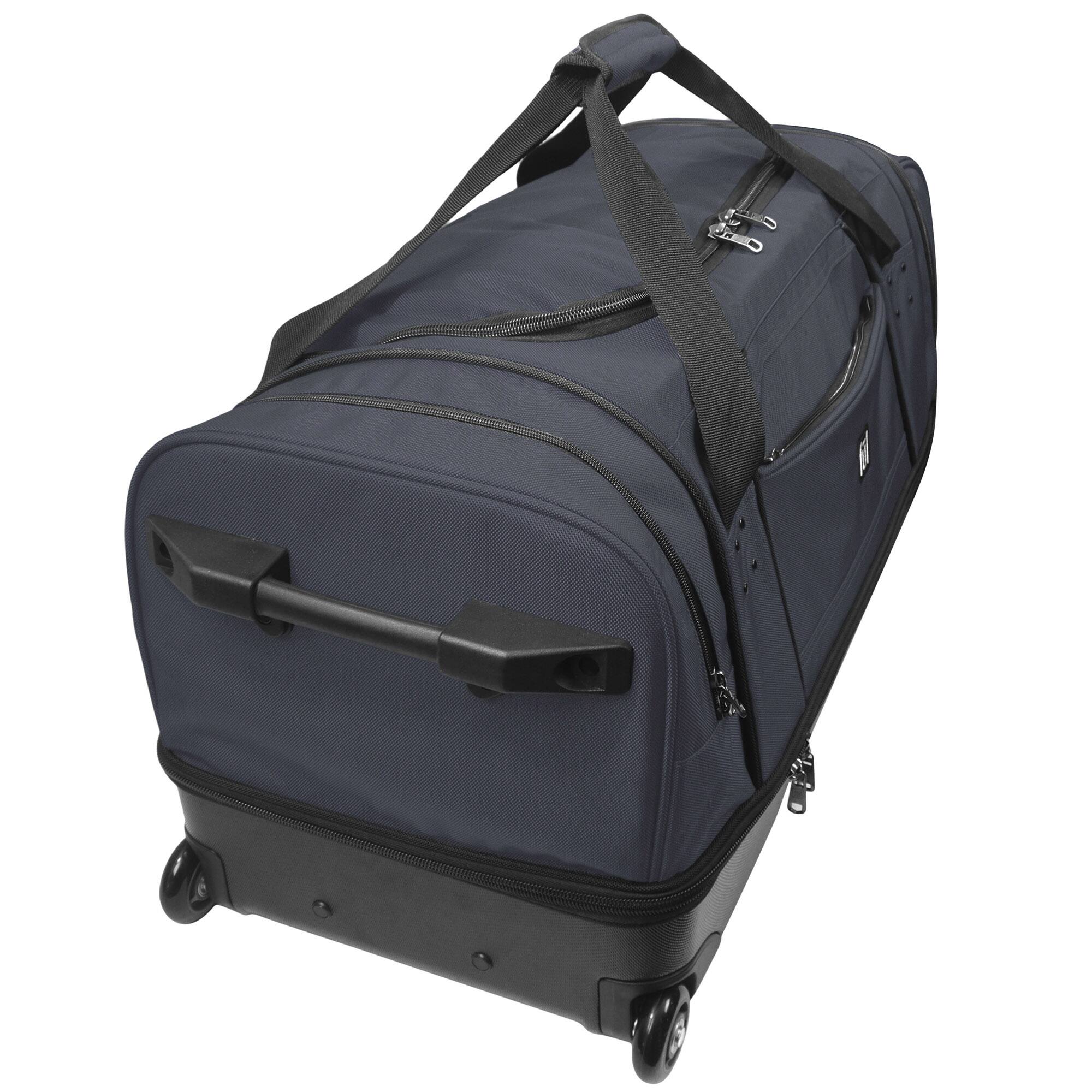 Alt View 1. Ful - Workhorse 30" Split Level Rolling Duffle Bag - NAVY.