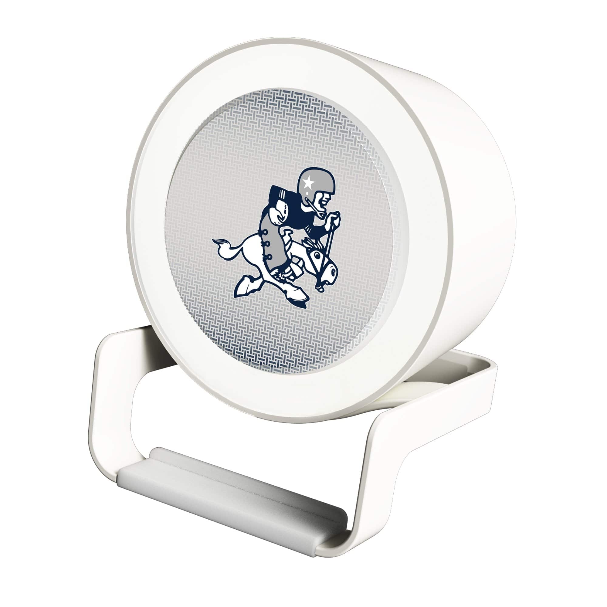 Front. Keyscaper - Dallas Cowboys Linen Print Nightlight Charger & Bluetooth Speaker - White.