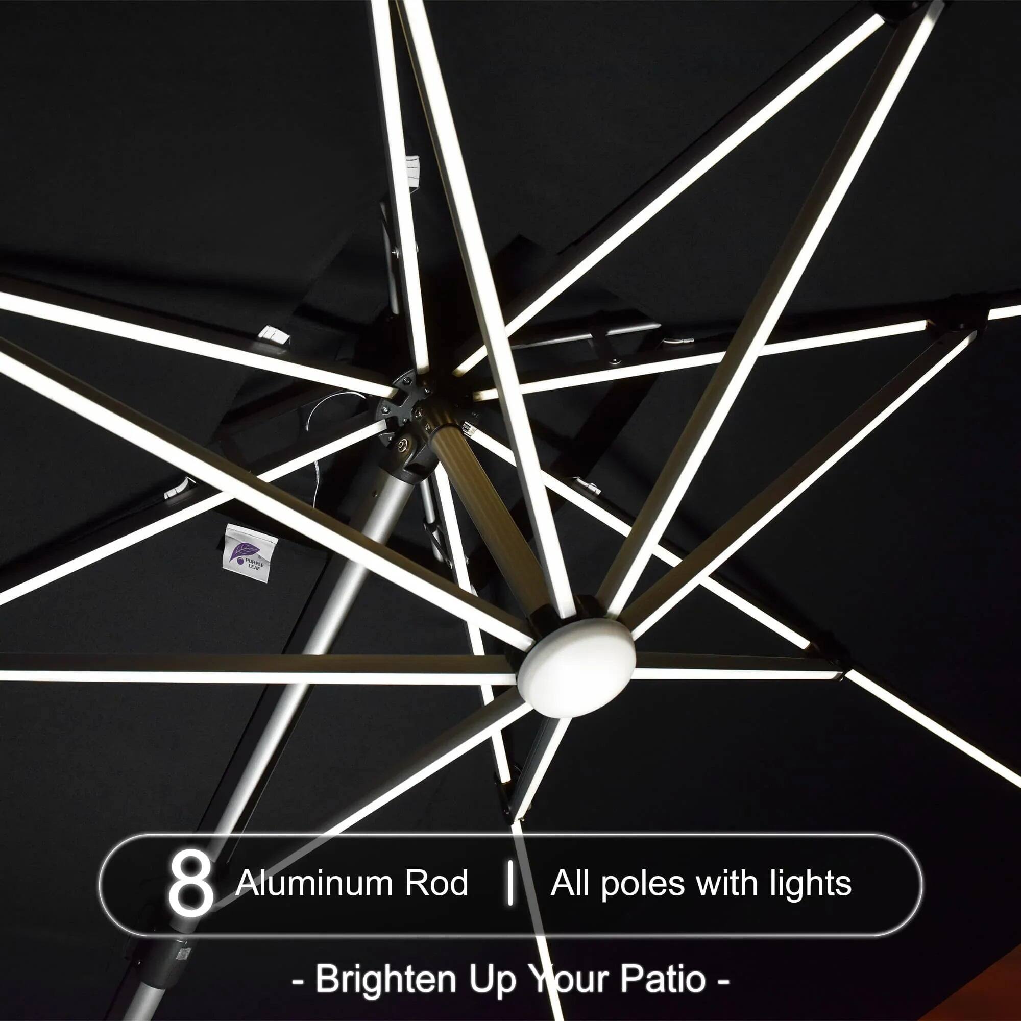 8 Aluminum Rod  
All poles with lights  
- Brighten Up Your Patio -