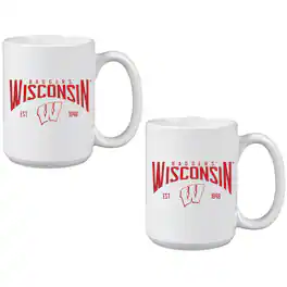 Indigo Falls - Wisconsin Badgers 15oz. Mug Two-Pack - Multicolor