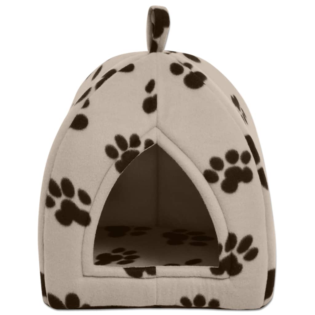 Alt View 1. Boyel Living - Beige Polyester Fleece Cat Cubby Bed with Removable Covers - Beige.