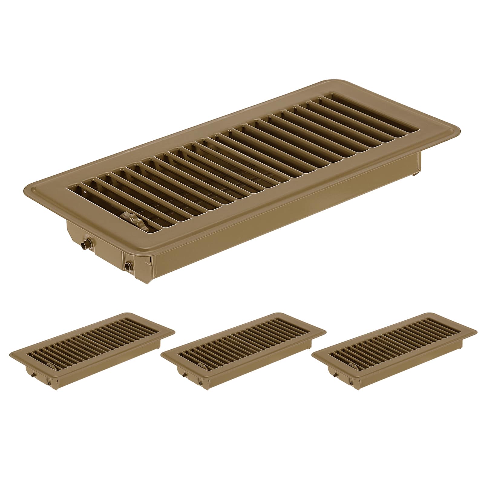 Unique Bargains - 4x10 Inch Floor Vent Covers, 4pcs Heavy Duty Metal Walkable Air Vent Covers, Adjustable Air Supply Lever for Home Office - Black price history on PriceWatchPro