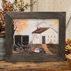 Angle. BreeBe - Autumn Buggy Textured Framed Print - 10x8 - Multicolor.