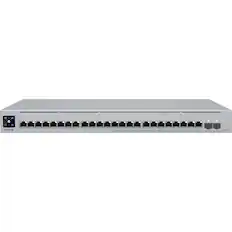 Front. Ubiquiti - Enterprise 24-Port Gigabit & 2.5G PoE+ Compliant Managed Switch USW-Enterprise-24-Po - Gray.